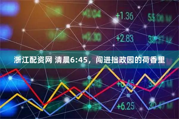 浙江配资网 清晨6:45，闯进拙政园的荷香里
